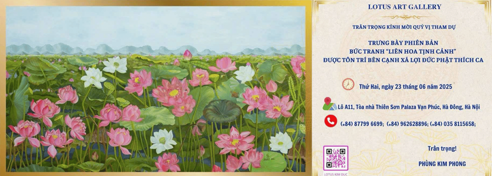 SỰ KIỆN TRƯNG BÀY BỨC TRANH "LIÊN HOA TỊNH CẢNH"