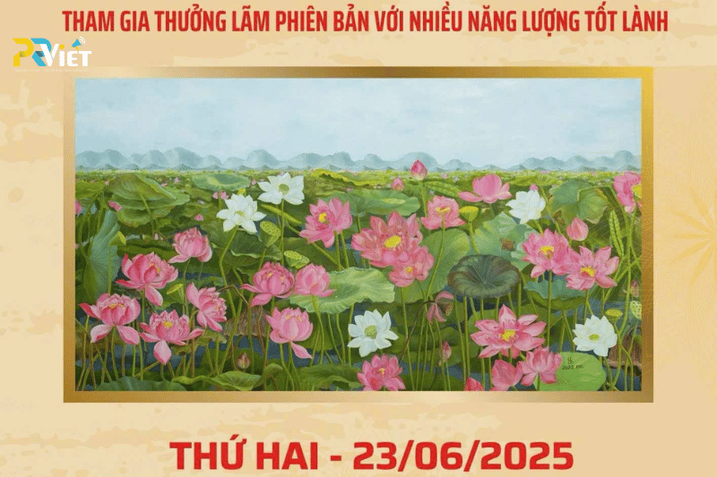 SỰ KIỆN TRƯNG BÀY BỨC TRANH "LIÊN HOA TỊNH CẢNH" - BIỂU TƯỢNG NGHỆ THUẬT, TÂM LINH VÀ HÒA BÌNH