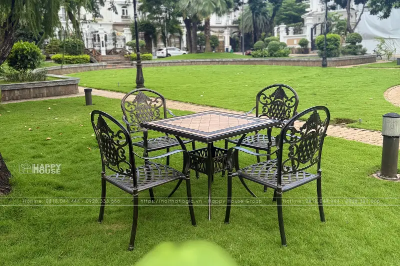 Bàn Ghế Nhôm Đúc Mặt Đá - Giải Pháp Ngoại Thất Đẳng Cấp Đến Từ Nội Thất Logic