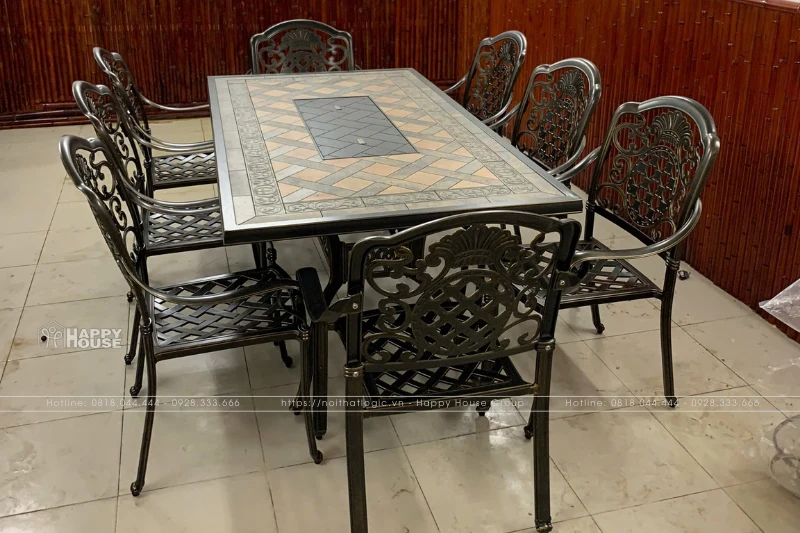 Bàn Ghế Nhôm Đúc Mặt Đá - Giải Pháp Ngoại Thất Đẳng Cấp Đến Từ Nội Thất Logic