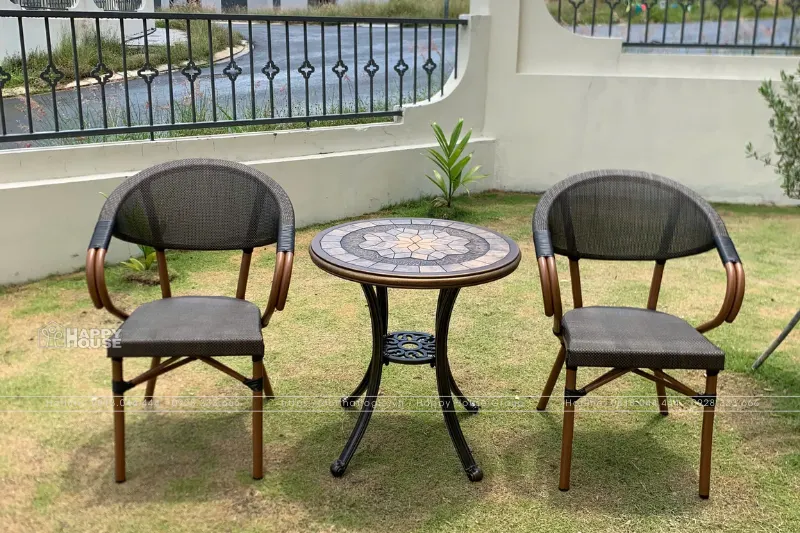 Bàn Ghế Nhôm Đúc Mặt Đá - Giải Pháp Ngoại Thất Đẳng Cấp Đến Từ Nội Thất Logic