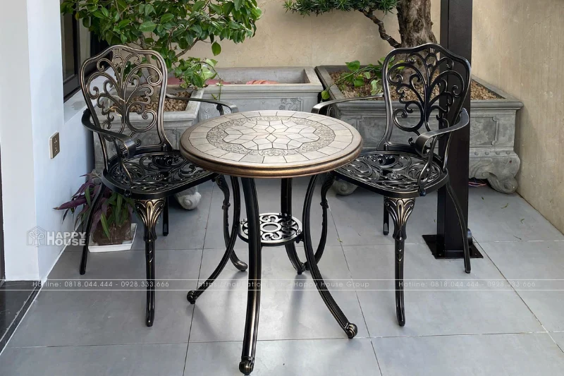 Bàn Ghế Nhôm Đúc Mặt Đá - Giải Pháp Ngoại Thất Đẳng Cấp Đến Từ Nội Thất Logic
